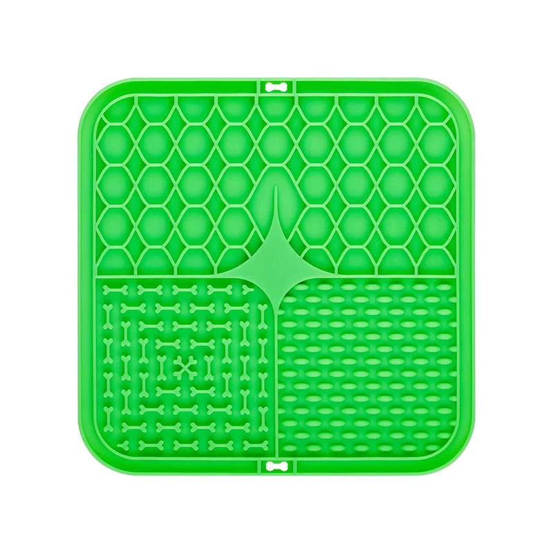 Silicone Dog Lick Mat with Suction Cups – Slow Feeder & Enrichment Pad