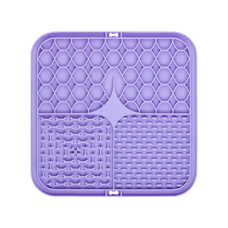 Silicone Dog Lick Mat with Suction Cups – Slow Feeder & Enrichment Pad