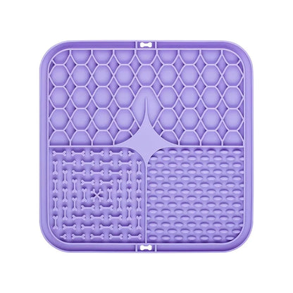 Silicone Dog Lick Mat with Suction Cups – Slow Feeder & Enrichment Pad