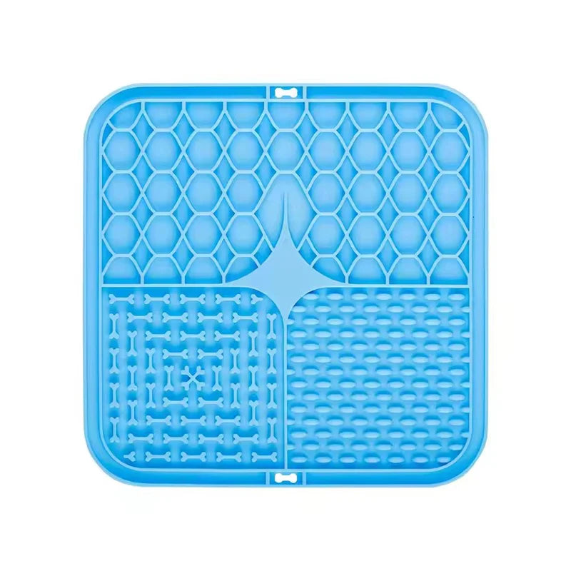Silicone Dog Lick Mat with Suction Cups – Slow Feeder & Enrichment Pad