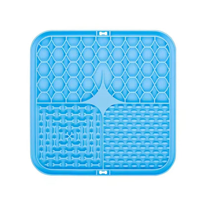 Silicone Dog Lick Mat with Suction Cups – Slow Feeder & Enrichment Pad
