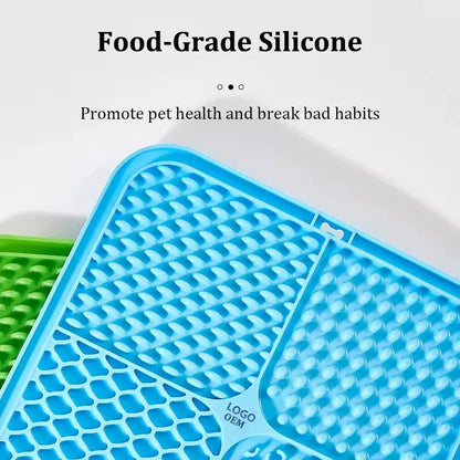Silicone Dog Lick Mat with Suction Cups – Slow Feeder & Enrichment Pad