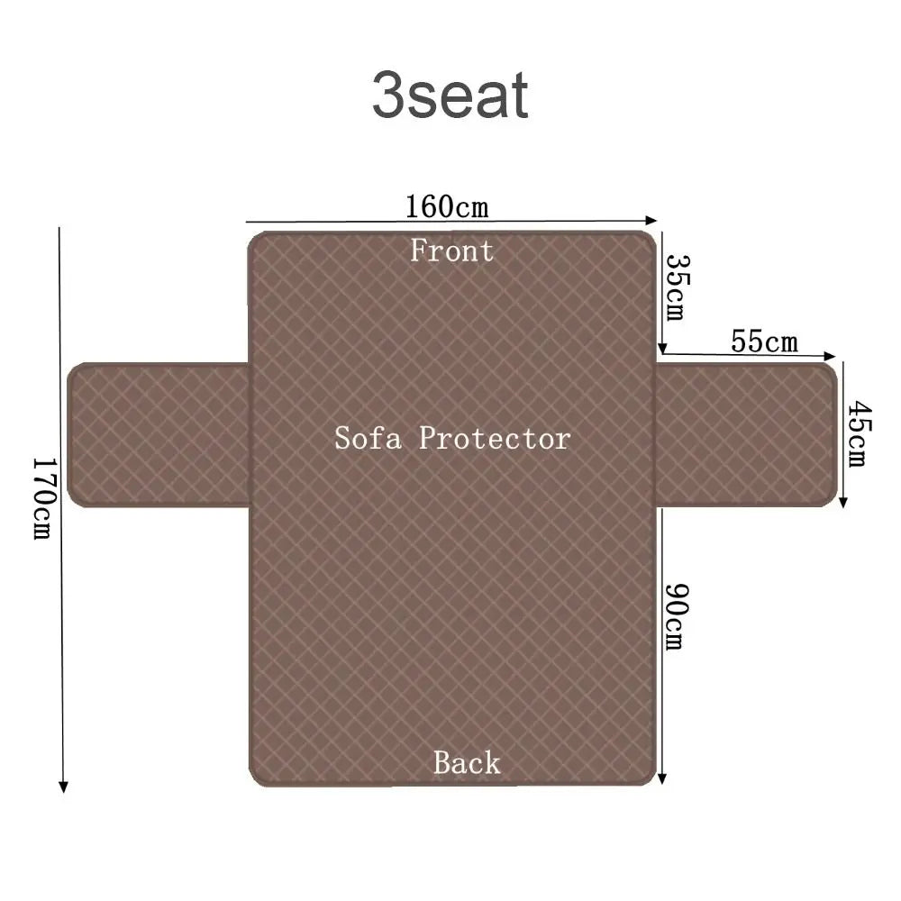 Waterproof Sofa Cover Anti-wear Couch Cover for Dog Pet Kids Recliner Armchair Furniture Slipcovers 1/2/3 Seater Protect