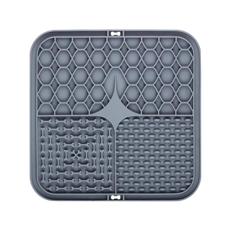 Silicone Dog Lick Mat with Suction Cups – Slow Feeder & Enrichment Pad