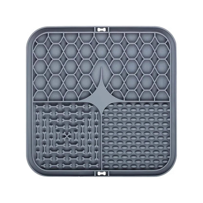 Silicone Dog Lick Mat with Suction Cups – Slow Feeder & Enrichment Pad