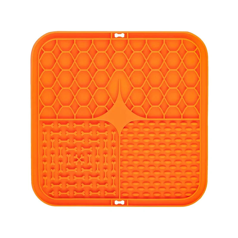 Silicone Dog Lick Mat with Suction Cups – Slow Feeder & Enrichment Pad